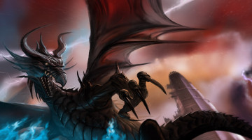 Картинка фэнтези драконы молния
