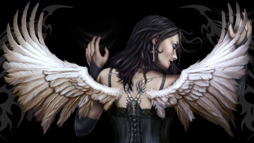 Картинка фэнтези ангелы тату крылья