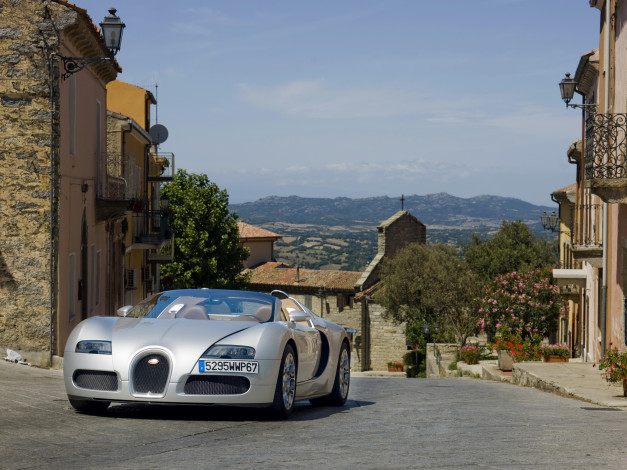 Обои картинки фото 2009, bugatti, veyron, 16, grand, sport, автомобили