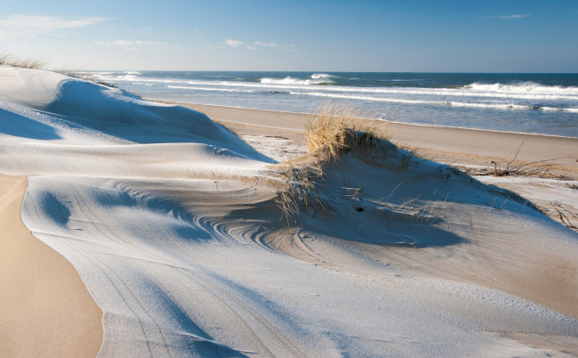 Обои картинки фото природа, побережье, дюны, берег, песок, небо, море