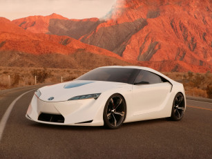 Картинка toyota+ft+hs+concept автомобили toyota горы concept белый автомобиль ft hs