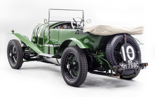 Обои картинки фото автомобили, классика, tourer, team, plas, le, mans, speed, litre, 1925г, car, bentley, 3, vanden