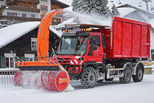 Обои картинки фото техника, снегоуборочная техника, unimog, mercedes-benz, paul, 2016г, u530