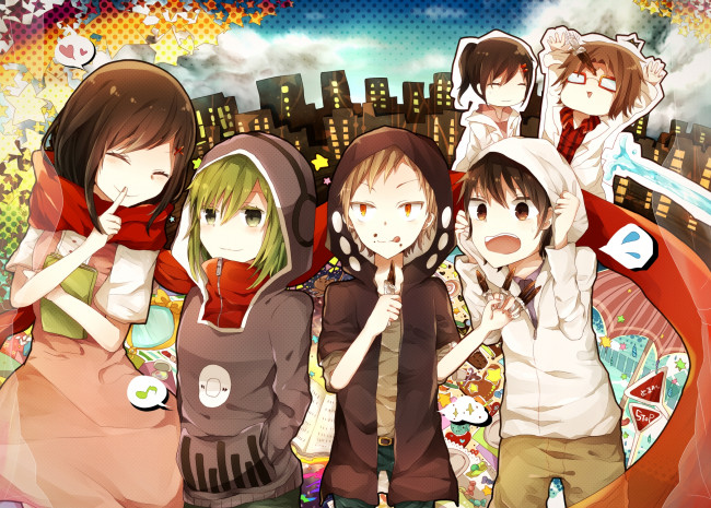 Обои картинки фото аниме, kagerou project, арт, малыши