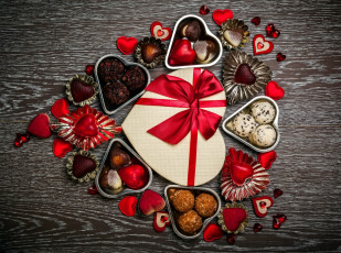 Картинка праздничные день+святого+валентина +сердечки +любовь угощение лакомство конфеты сердечки