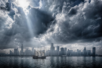 Картинка корабли парусники chicago Чикаго сша парусник