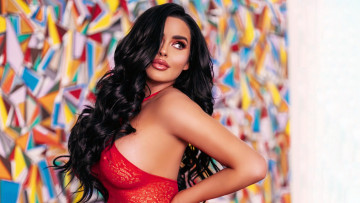 обоя девушки, abigail ratchford, брюнетка, бюст