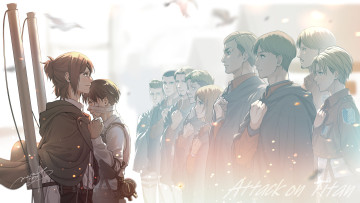 Картинка аниме shingeki+no+kyojin атака титанов