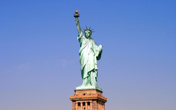 обоя города, нью, йорк, сша, of, the, statue, liberty, in, new, york, usa