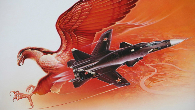 Обои картинки фото авиация, 3д, рисованые, graphic, су-47, беркут
