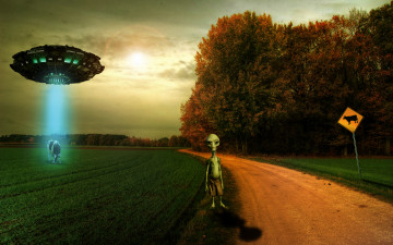 Картинка инопланетянин юмор+и+приколы корова paul пришелец alien летающая тарелка