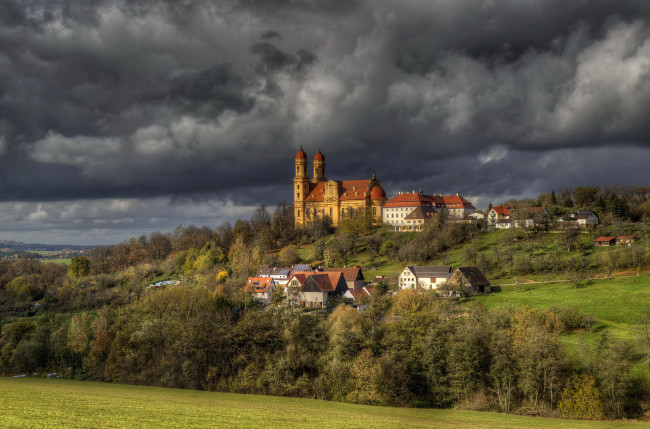 Обои картинки фото ellwangen германия, города, - пейзажи, пейзаж, дома, ellwangen, германия