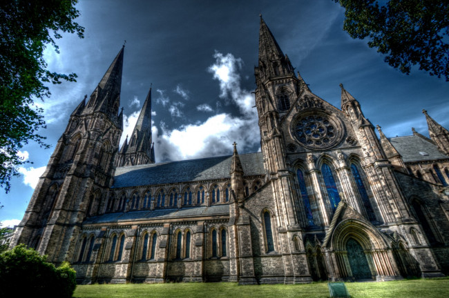 Обои картинки фото st,  mary`s cathedral, города, эдинбург , шотландия, собор, площадь