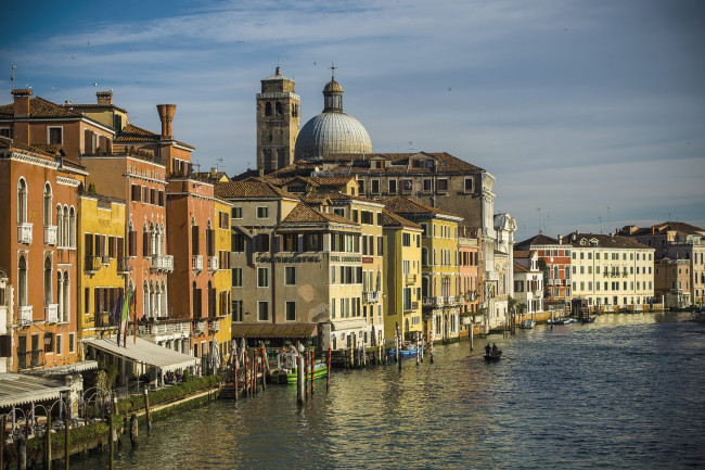 Обои картинки фото города, венеция , италия, канал, дома