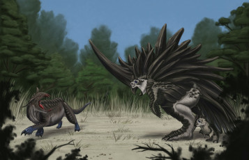 Картинка рисованное животные +доисторические звери