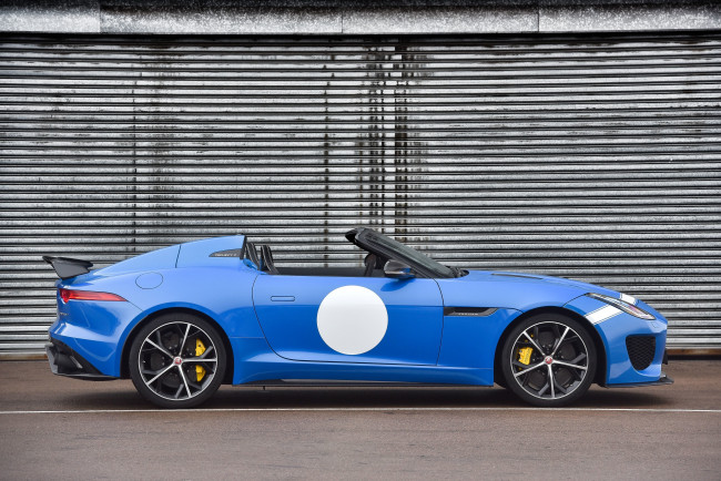 Обои картинки фото автомобили, jaguar, синий, za-spec, 2015г, project, 7, f-type