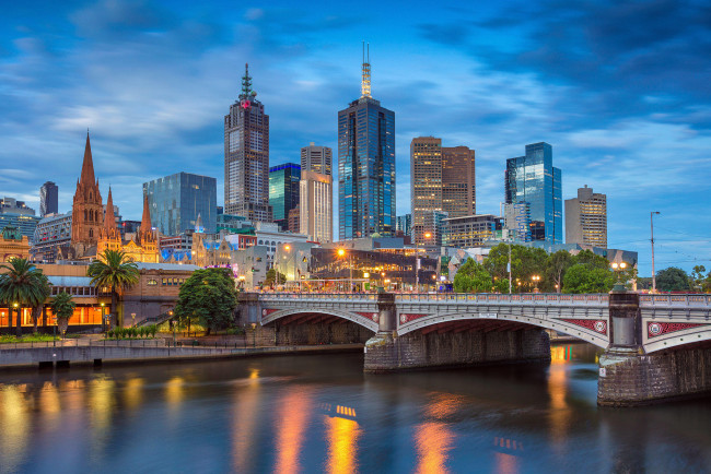 Обои картинки фото города, мельбурн , австралия, мельбурн, город