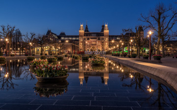 Картинка города амстердам+ нидерланды голландия амстердам rijksmuseum amsterdam