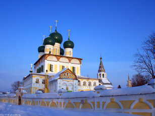 обоя тутаев, зима, воскресенский, собор, города, православные, церкви, монастыри