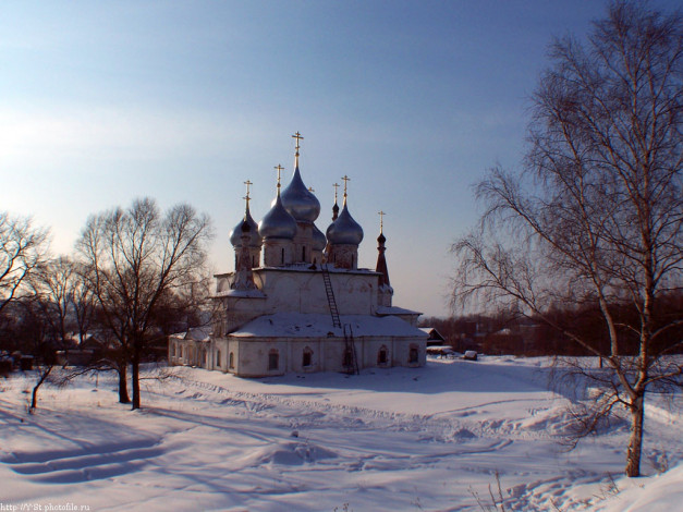 Обои картинки фото тутаев, зима, крестовоздвиженский, собор, города, православные, церкви, монастыри