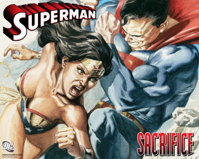 обоя superman, sacrifice, рисованные, комиксы