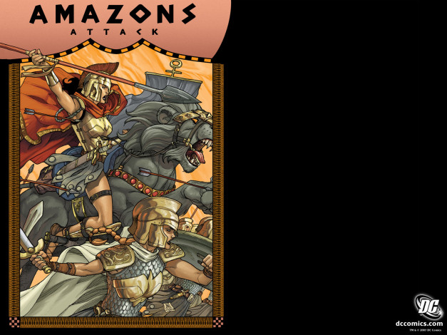 Обои картинки фото amazons, attack, рисованные, комиксы