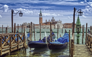 Картинка venice italy корабли лодки шлюпки венеция италия гондолы пристань
