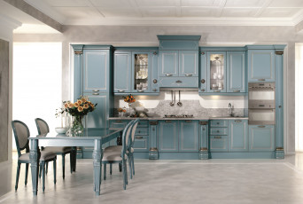Картинка интерьер кухня стулья стол классика tomassi belle epoque