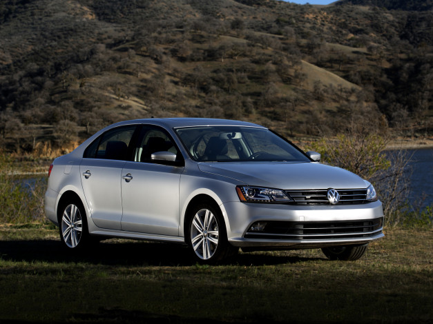 Обои картинки фото автомобили, volkswagen, серый, us-spec, jetta, 2015, 1b, typ