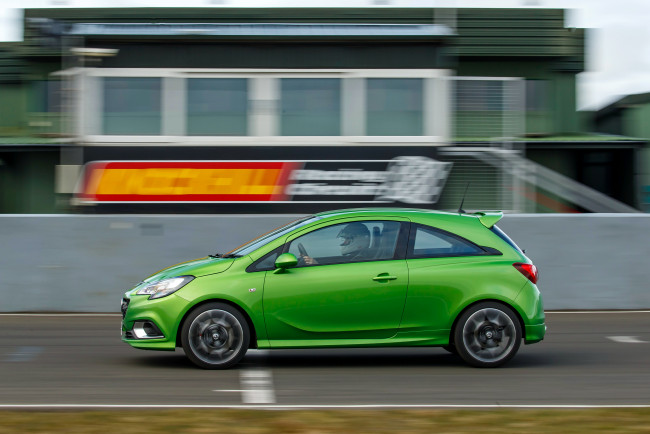 Обои картинки фото автомобили, vauxhall, corsa, vxr, e, 2015г, зеленый