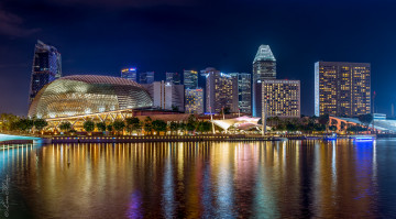 Картинка singapore города сингапур+ сингапур ночь