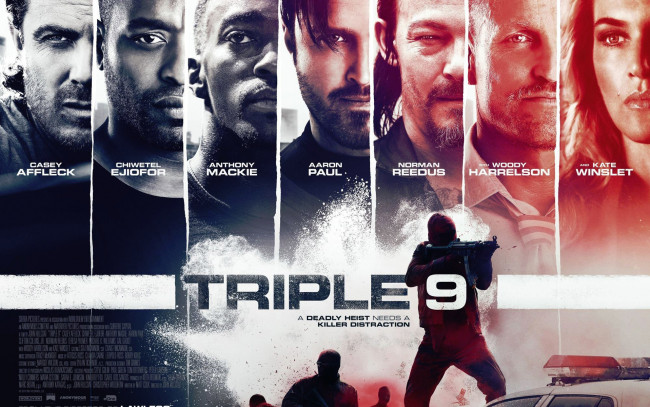Обои картинки фото triple 9, кино фильмы, triple, 9, триллер, боевик, три, девятки