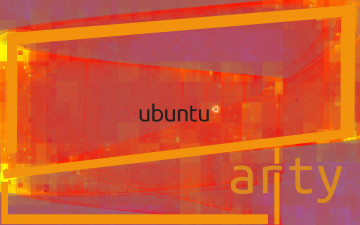 обоя компьютеры, ubuntu linux, логотип, фон