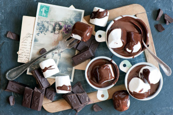 Картинка еда мороженое +десерты зефир шоколад десерт лакомство