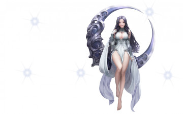 Картинка фэнтези девушки moon goddess арт металл daeho cha луна illustrator league of angels