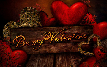Картинка праздничные день+святого+валентина +сердечки +любовь сердечки доски