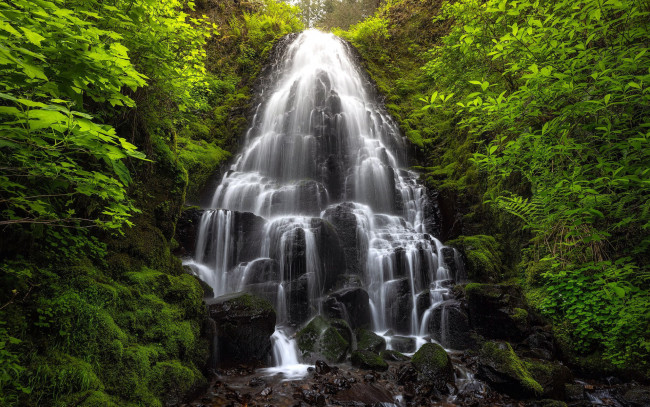 Обои картинки фото fairy falls, oregon, природа, водопады, fairy, falls