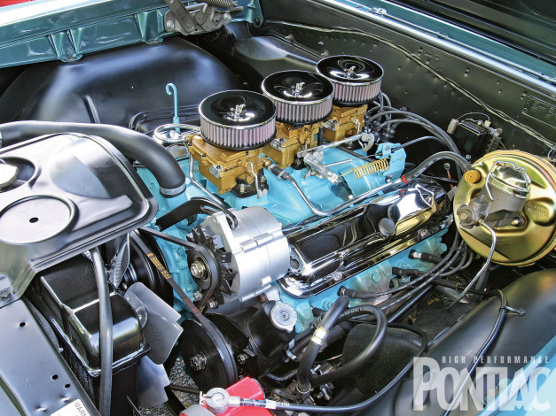 Обои картинки фото 1965, pontiac, gto, автомобили, двигатели