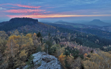 Картинка природа горы лес рассвет утро