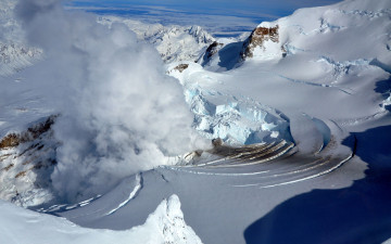 Картинка природа стихия извержение вулкана аляска сша