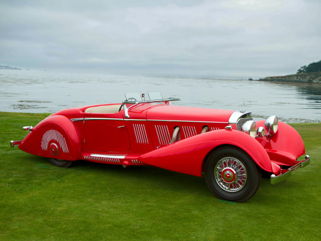 Обои картинки фото автомобили, классика, 540k, special, roadster, by, mayfair, 1937