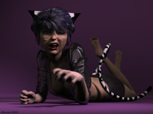 Картинка 3д+графика fantasy+ фантазия кошка