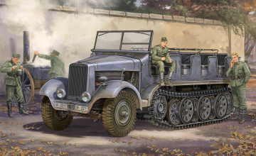 Картинка рисованные армия автомобиль