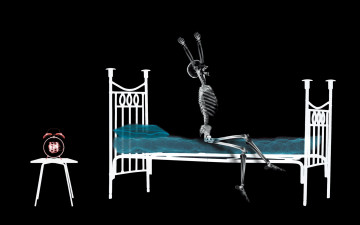 обоя разное, кости,  рентген, кровать