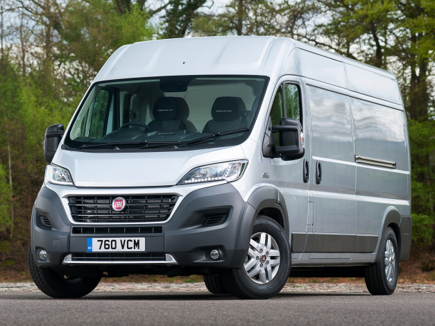 Обои картинки фото автомобили, fiat, 2014серый, van, maxi, ducato, uk-spec, l3h2