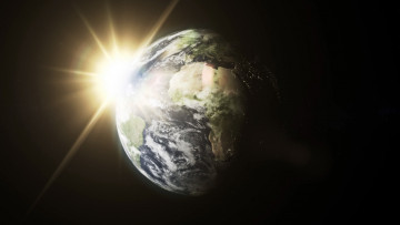 Картинка космос земля планета солнце