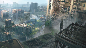 Картинка видео+игры nier +automata руины город