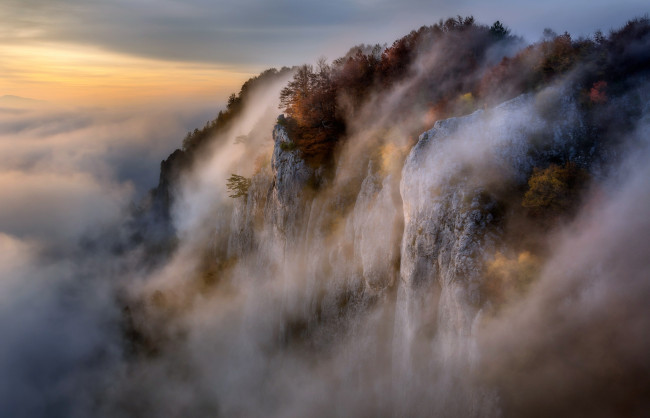 Обои картинки фото природа, горы, гора, туман