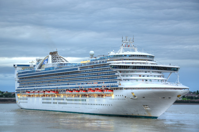 Обои картинки фото caribbean princess, корабли, лайнеры, круиз, лайнер