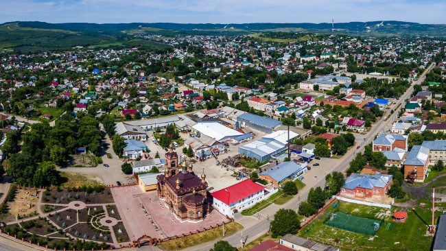 Обои картинки фото города, - панорамы, город, здание, церковь, храм